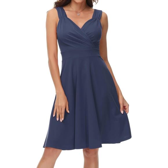 Grace Karin Dresses & Skirts - Grace Karin blue  Sleeveless A-Line Cocktail Dress Size M NWT Wedding Guest